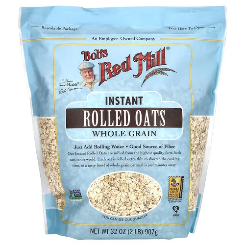 Bob's Red Mill, Avena arrollada instantánea, Grano integral, 907 g (32 oz)