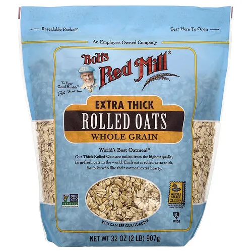 Bob's Red Mill, Avena arrollada extragruesa, Grano integral, 907 g (32 oz)