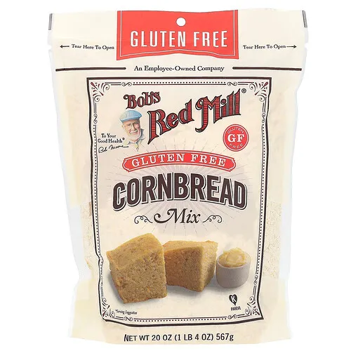 Bob's Red Mill, Mezcla para pan de maíz, Sin gluten, 567 g (20 oz)