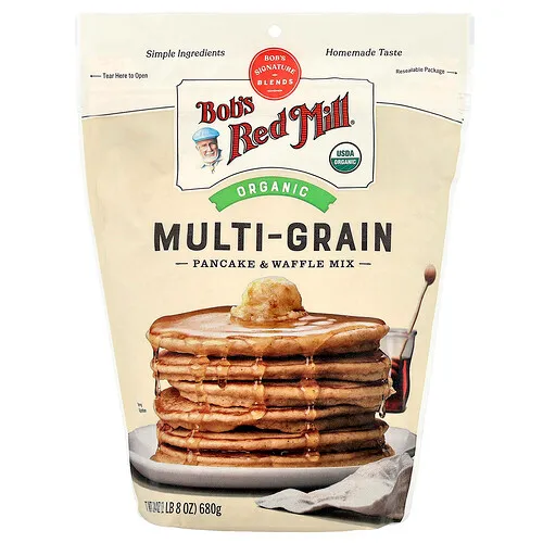 Bob's Red Mill, Mezcla de cereales múltiples para panqueques y waffles orgánicos, 680 g (24 oz)