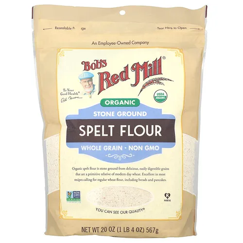 Bob's Red Mill, Harina de espelta orgánica, Integral, 567 g (20 oz)