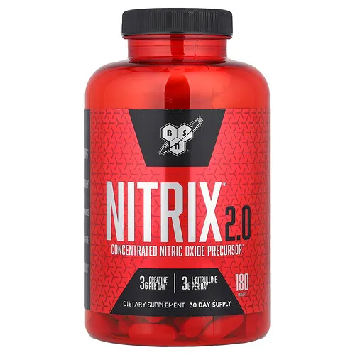 BSN, Nitrix 2.0, Precursor concentrado del óxido nítrico, 180 tabletas