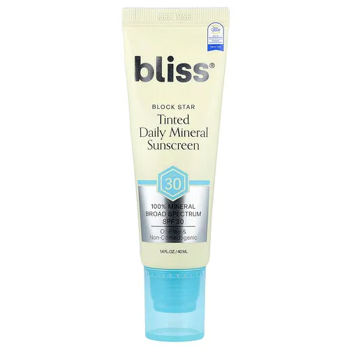 Bliss, Block Star, Protector solar mineral con color de uso diario, FPS 30, 40 ml (1,4 oz. líq.)