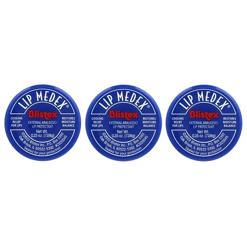 Blistex, Lip Medex, Protector labial, 3 envases de 7.08 g (0.25 oz) cada uno