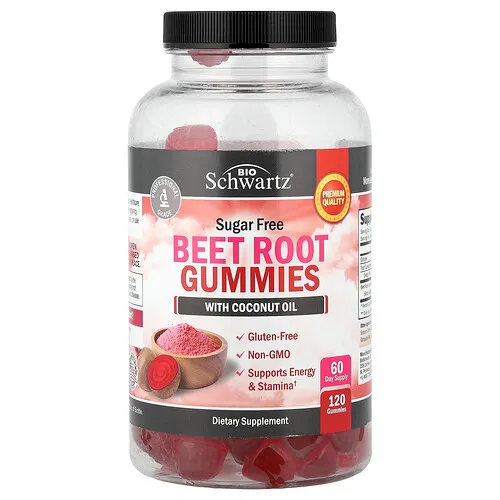 BioSchwartz, Gomitas de raíz de remolacha, 120 gomitas (250 mg por gomita)