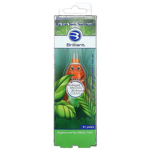 Baby Buddy, Brilliant, Cepillo de dientes sónico para niños grandes, 5 años o más, Dinosaurio`` 1 cepillo de dientes sónico