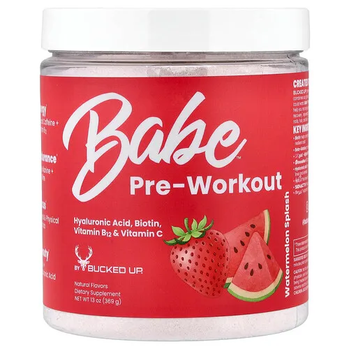 Bucked Up, Babe™, Suplemento preentrenamiento, Sensación de sandía, 369 g (13 oz)