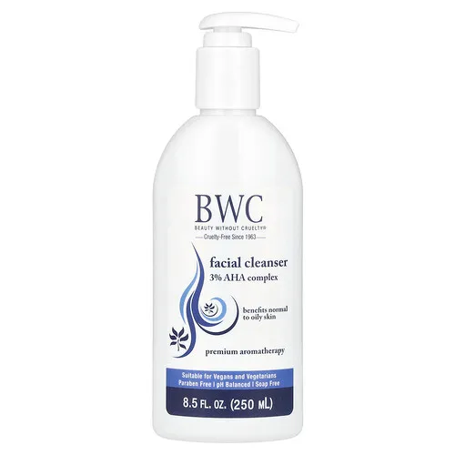 Beauty Without Cruelty, Agente de limpieza facial, Complejo con 3 % de AHA, 250 ml (8,5 oz. líq.)