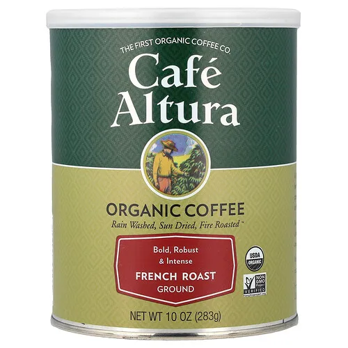 Cafe Altura, Café orgánico, Molido, Tostado francés, 283 g (10 oz)