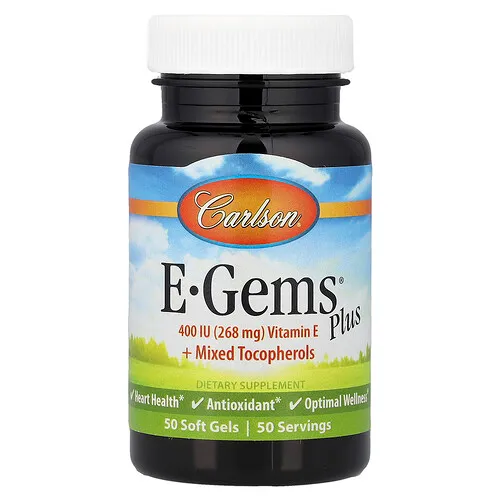 Carlson, E-Gems® Plus, 50 cápsulas blandas