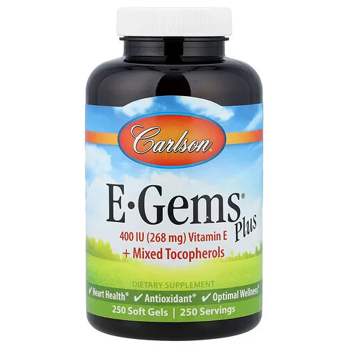 Carlson, E-Gems® Plus, 250 cápsulas blandas