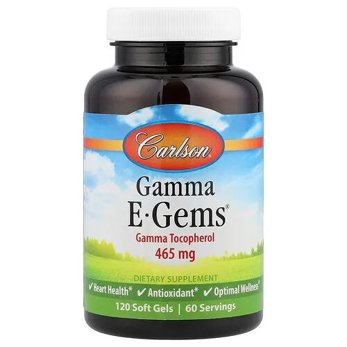 Carlson, Gamma E-Gems®, 465 mg, 120 cápsulas blandas