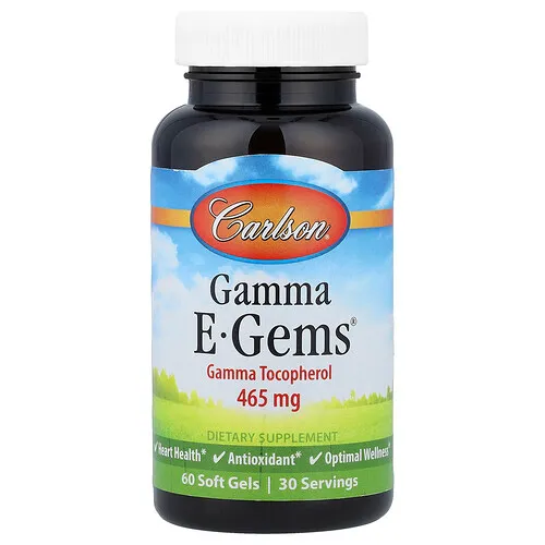 Carlson, Gamma E-Gems®, 60 cápsulas blandas