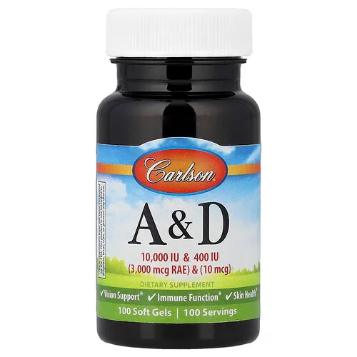 Carlson, A y D, 100 cápsulas blandas