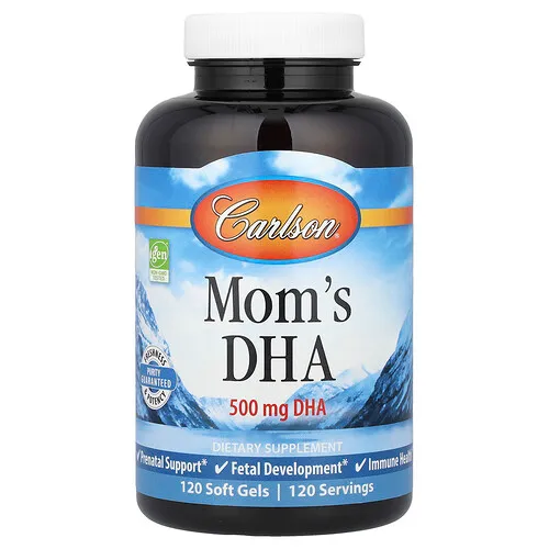 Carlson, DHA de la madre, 500 mg, 120 cápsulas blandas