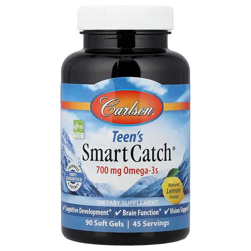 Carlson, SmartCatch® para adolescentes, Limón natural, 90 cápsulas blandas