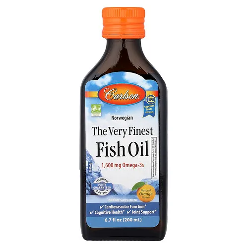 Carlson, El Aceite de pescado más fino de Noruega, Naranja natural, 200 ml (6,7 oz. líq.)