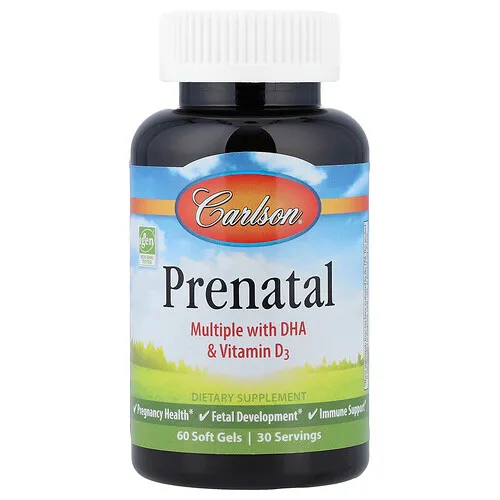 Carlson, Suplemento prenatal, 60 cápsulas blandas