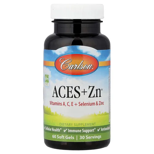 Carlson, Aces + Zn®, 60 cápsulas blandas