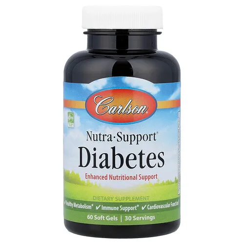 Carlson, Nutra-Support™, Diabetes, 60 cápsulas blandas