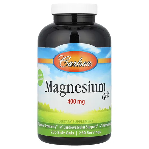 Carlson, Magnesio líquido, 400 mg, 250 cápsulas