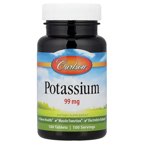 Carlson, Potasio, 99 mg, 100 comprimidos