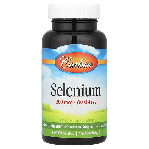 Carlson, Selenio, 200 mcg, 180 Cápsulas
