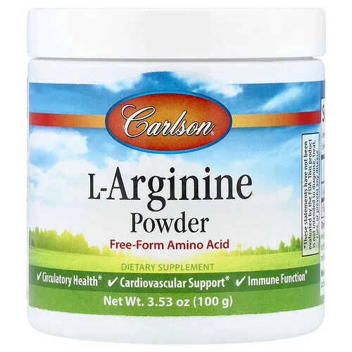 Carlson, L-arginina en polvo, 100 g (3,53 oz)