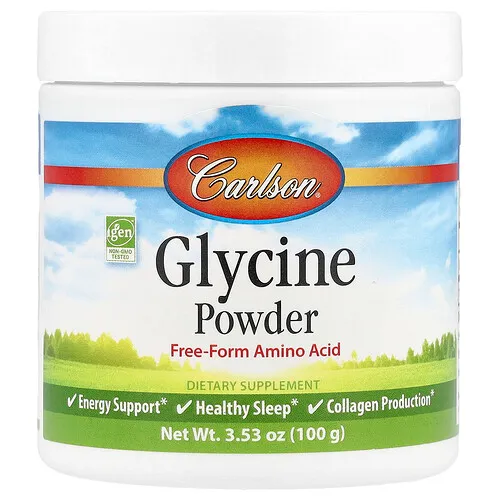 Carlson, Glicina, Aminoácido en polvo, 3.53 oz (100 g)