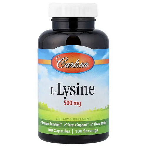 Carlson, L-lisina, 500 mg, 100 cápsulas