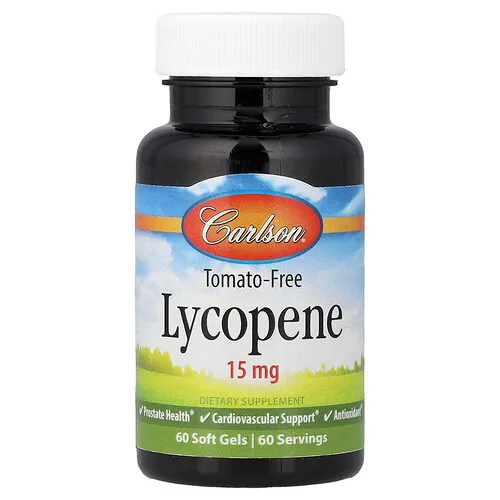 Carlson, Licopeno sin tomate, 15 mg, 60 cápsulas blandas