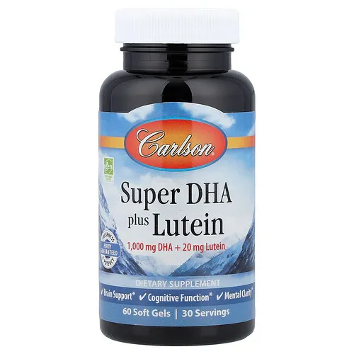 Carlson, Super DHA más luteína, 60 cápsulas blandas