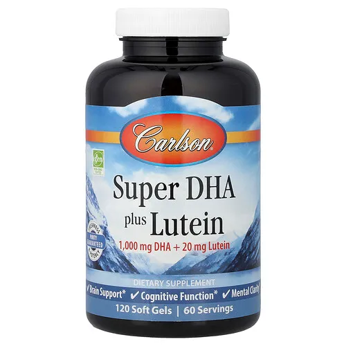 Carlson, Super DHA más luteína, 120 cápsulas blandas