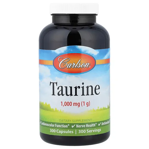 Carlson, Taurina, 1000 mg, 300 cápsulas