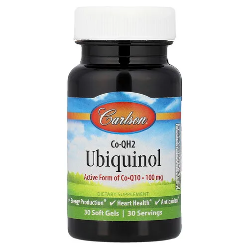 Carlson, CO•QH, Ubiquinol, 100 mg, 30 capsulas de Gel Suaves
