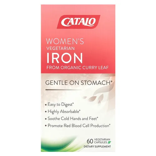 CATALO, Hierro vegetal para mujeres, 60 cápsulas vegetales
