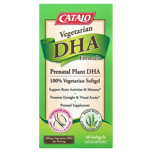CATALO, Fórmula vegetariana con DHA, 60 cápsulas blandas