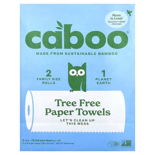 Caboo, Toallas de papel sin árboles, 2 rollos