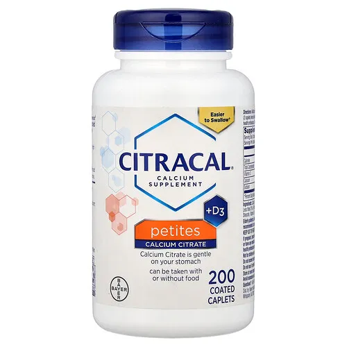 Citracal, Bayer, fórmula citrato de calcio + D3, pequeños, 200 comprimidos recubiertos