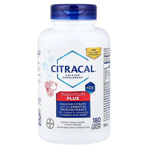 Citracal, Maximum Plus con vitamina D3, 180 comprimidos oblongos recubiertos