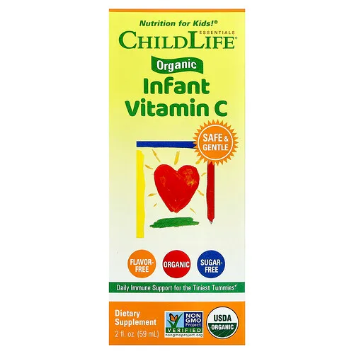 ChildLife Essentials, Gotas de vitamina C orgánica para bebés, 59 ml (2 oz. líq.)