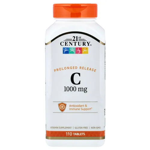 21st Century, Vitamina C, Liberación prolongada, 1000 mg, 110 comprimidos