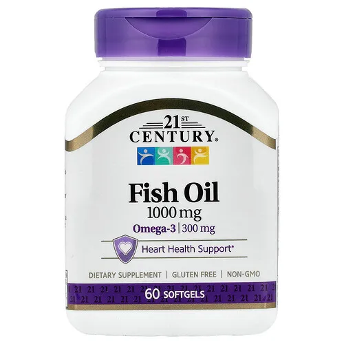 21st Century, Aceite de pescado, 1000 mg, 60 cápsulas blandas