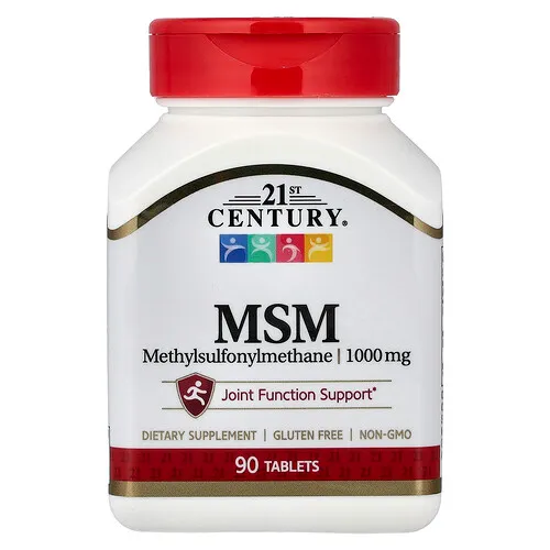 21st Century, MSM, 1000 mg, 90 comprimidos