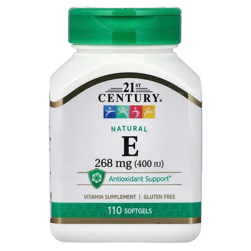 21st Century, Vitamina E natural, 268 mg (400 UI), 110 cápsulas blandas