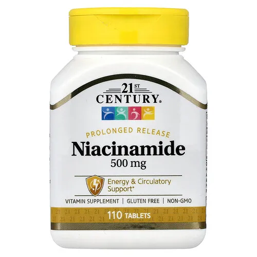 21st Century, Niacinamida, Liberación prolongada, 110 comprimidos
