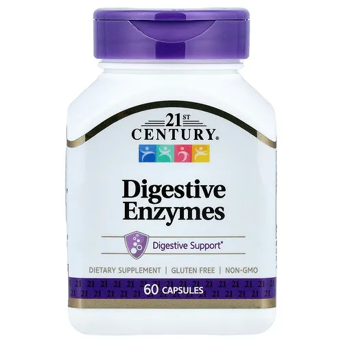 21st Century, Enzimas digestivas, 60 cápsulas