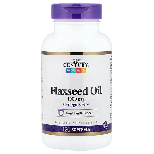 21st Century, Aceite de semilla de lino, 1000 mg, 120 cápsulas blandas