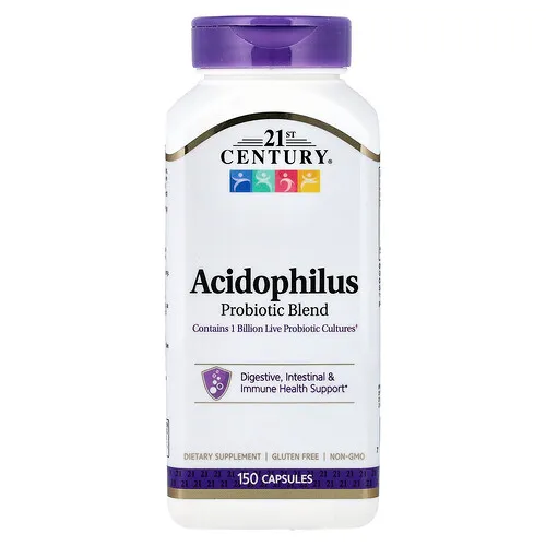 21st Century, Mezcla de probióticos con acidófilos, 150 cápsulas