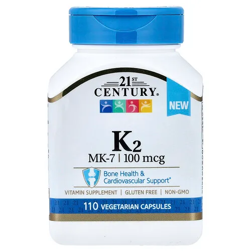 21st Century, Vitamina K2, 100 mcg, 110 cápsulas vegetales